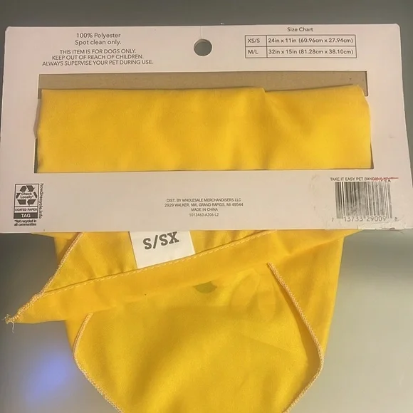 Summer Pet Bandana “Take It Easy” X-Small/Small NEW - Picture 2 of 4